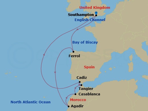 Atlantic Coast route map