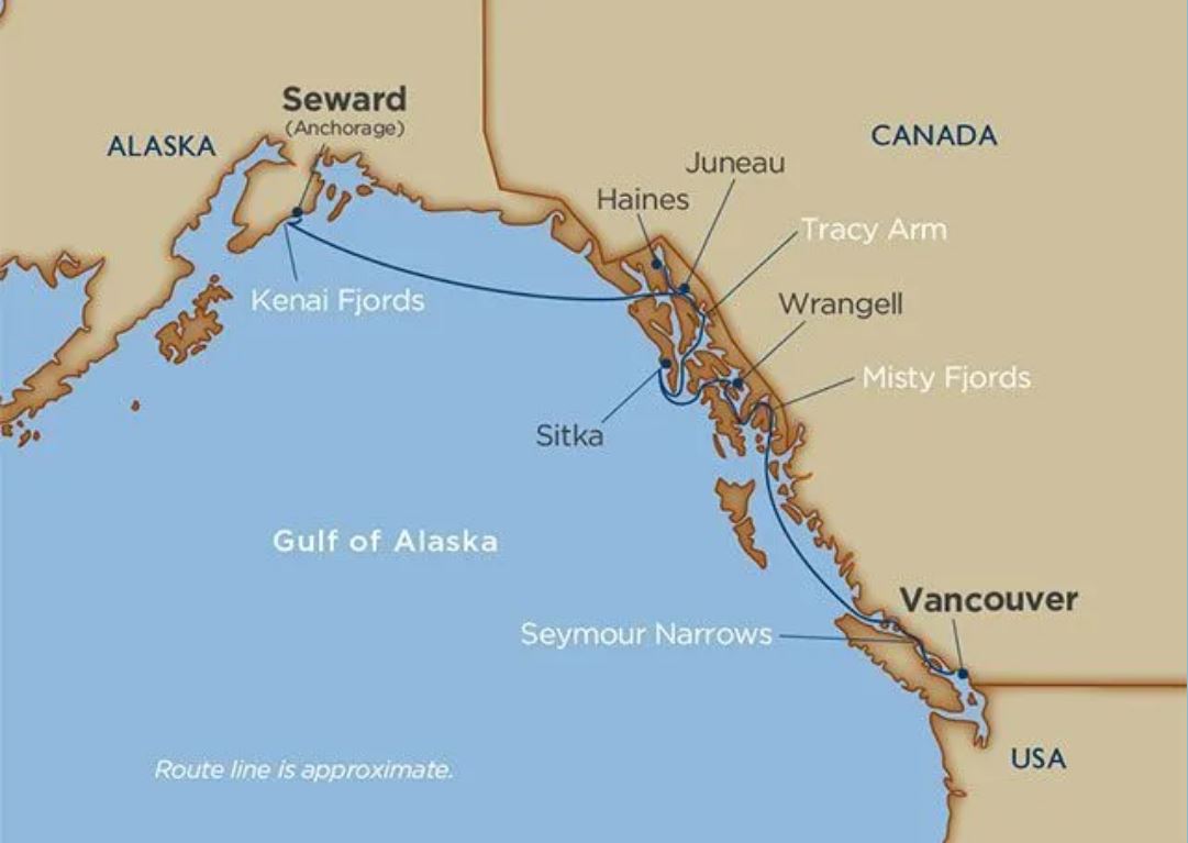 Alaskan Splendors route map