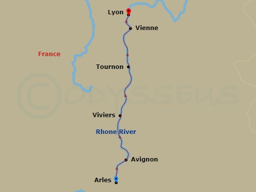 Colors of Provence route map