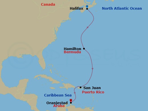 Atlantic Crossing — Route Map