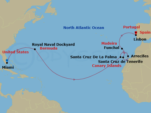 Atlantic Island Collector route map