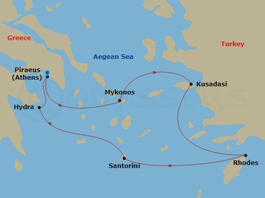 Best of Greece route map