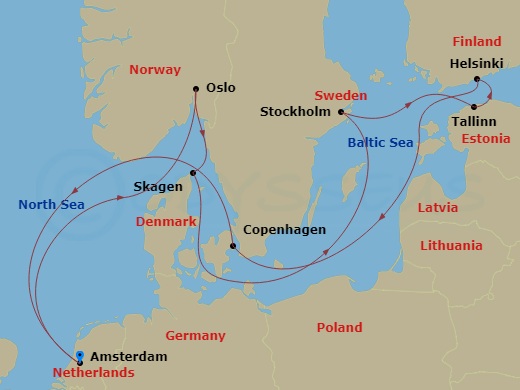 Best of Scandinavia route map