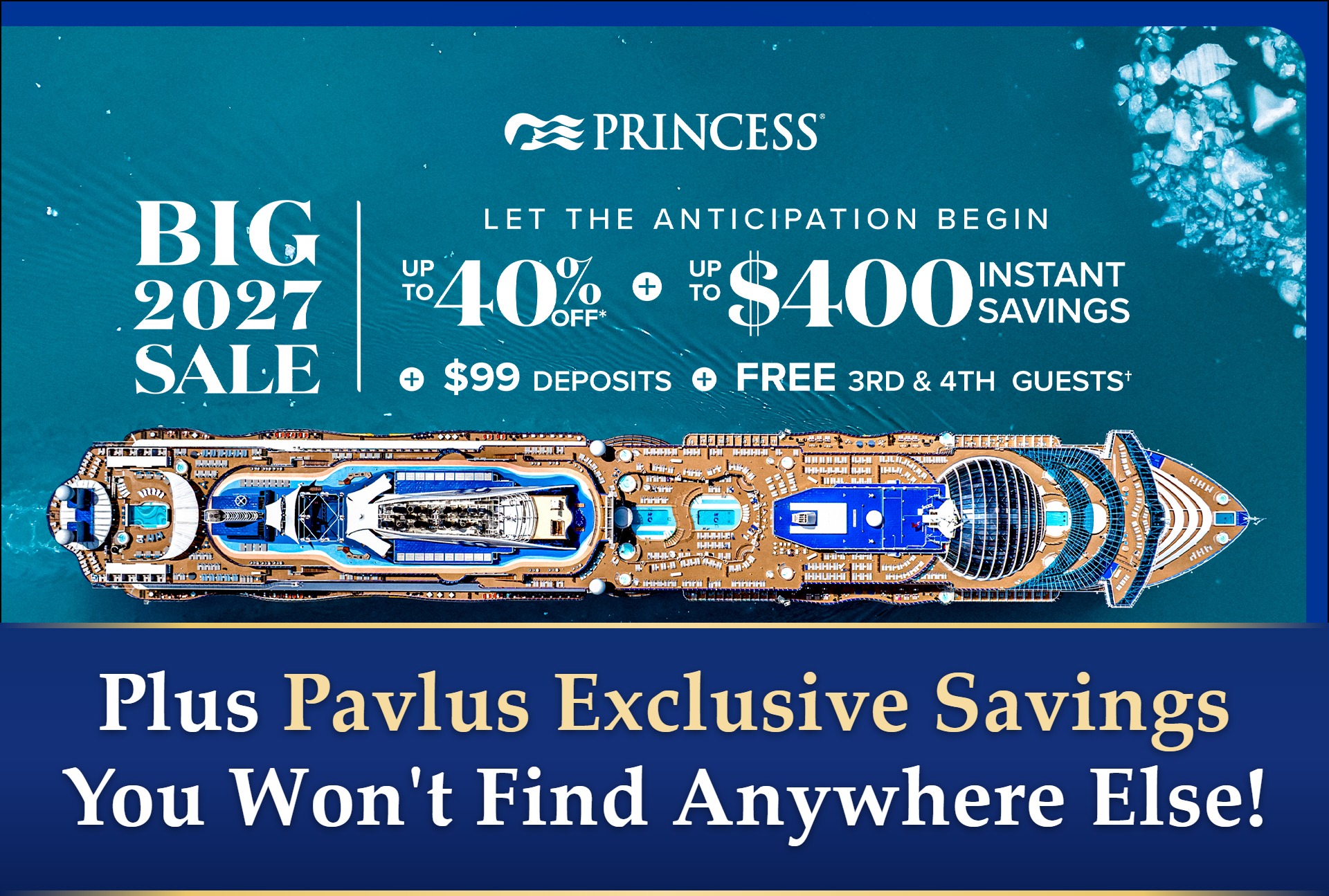 Princess Big 2027 Sale &mdash; Holiday Sailings &mdash; Up to 40% Off