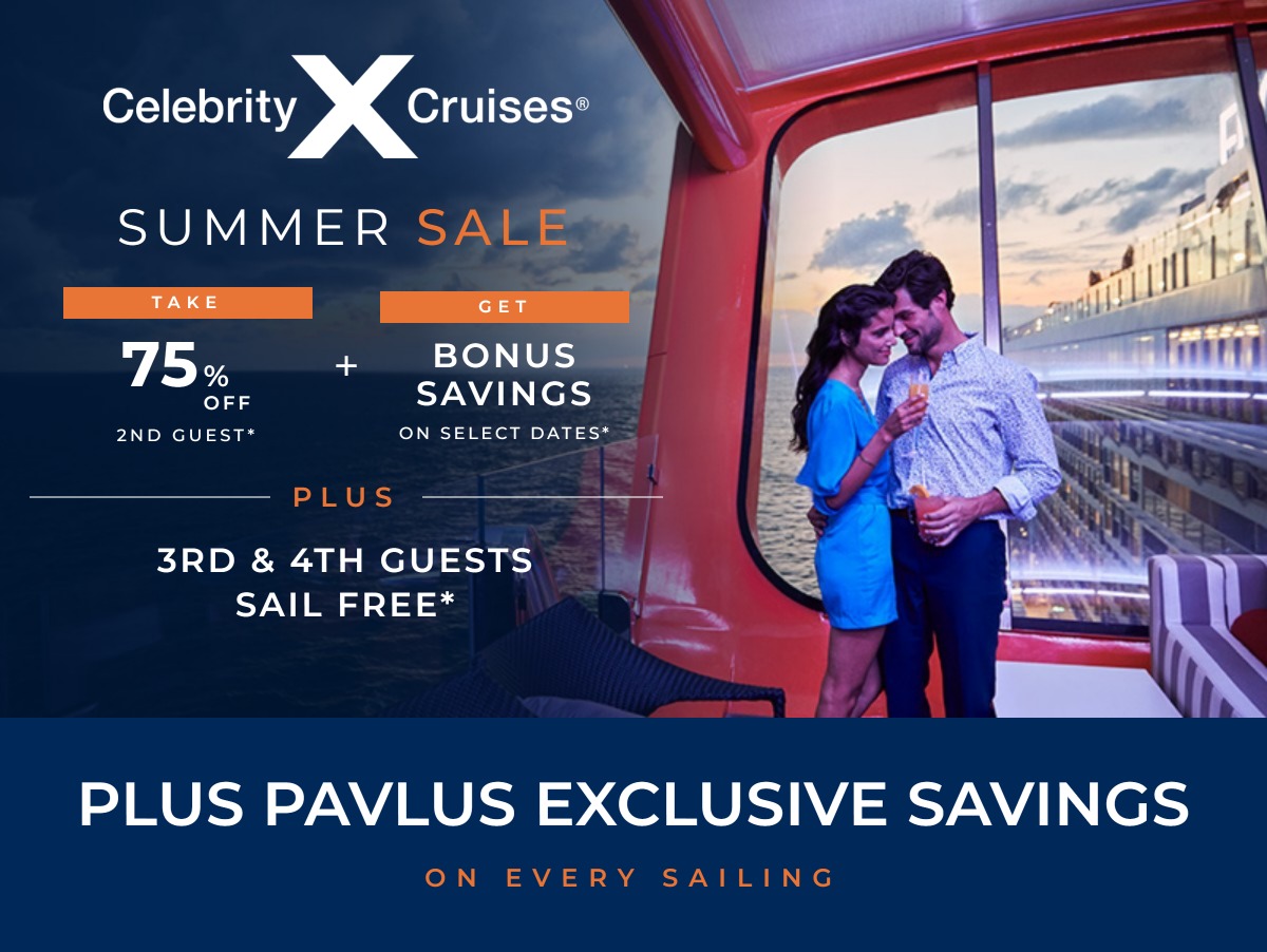 Celebrity Cruises Summer Sale &mdash; 75% Off 2nd Guest, Bonus Savings on Select Dates, plus 3rd, 4th and 5th Guests Sail Free &mdash; Book by September 21, 2026