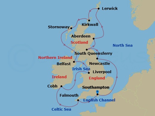 Celtic Dreams route map