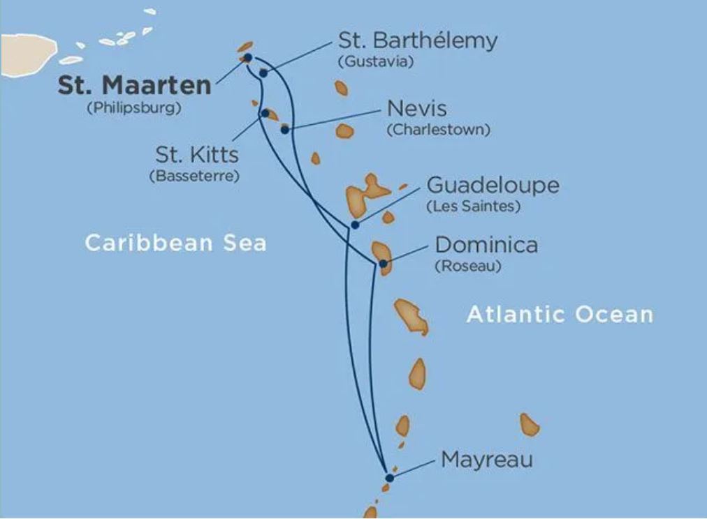 Classic Caribbean route map