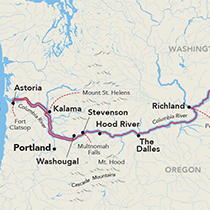 Route map &mdash; Columbia & Snake Rivers
