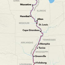 Route map &mdash; Complete Mississippi River