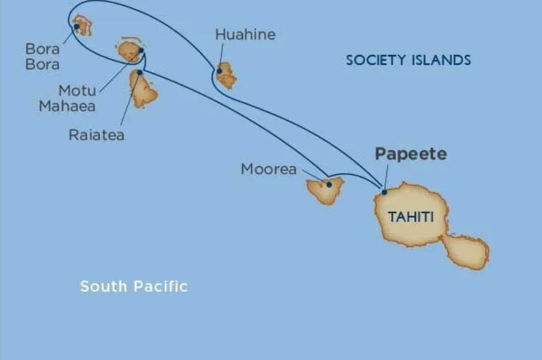 Dreams of Tahiti route map