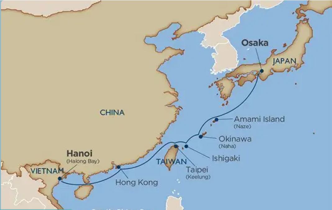 East Asian Legends route map