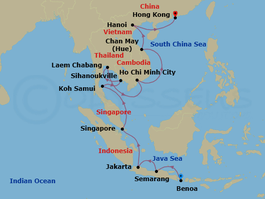 Emerald Shores route map