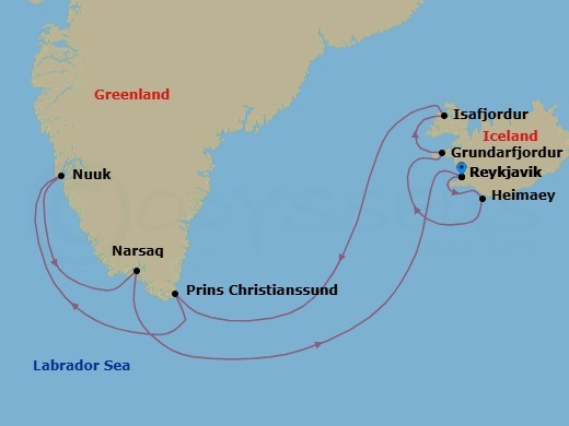 Fabulous Fjords route map