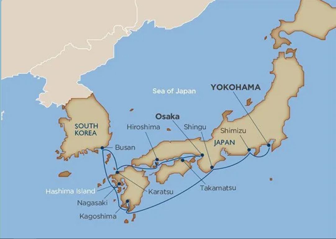 Grand Japan route map