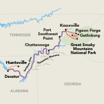Route map &mdash; Great Smoky Mountains