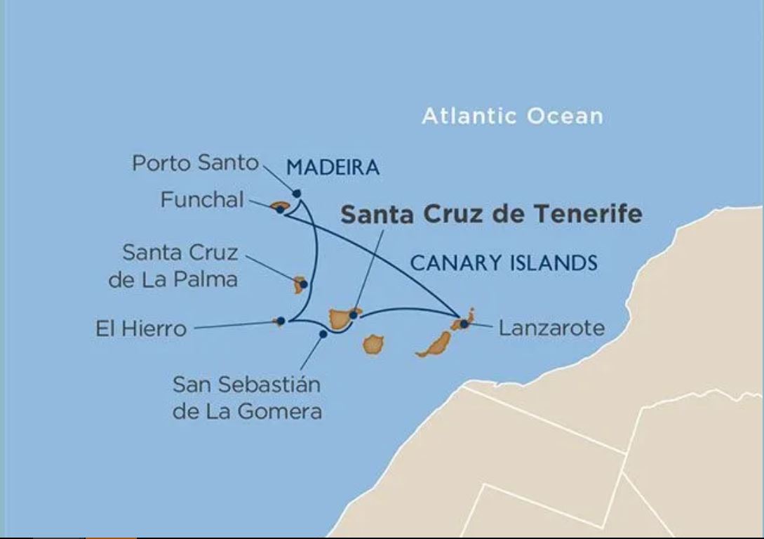 Hidden Gems of the Canary Islands & Madeira route map