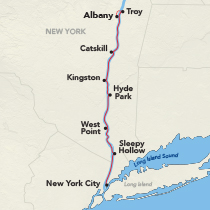 Route map &mdash; Hudson River Fall Foliage