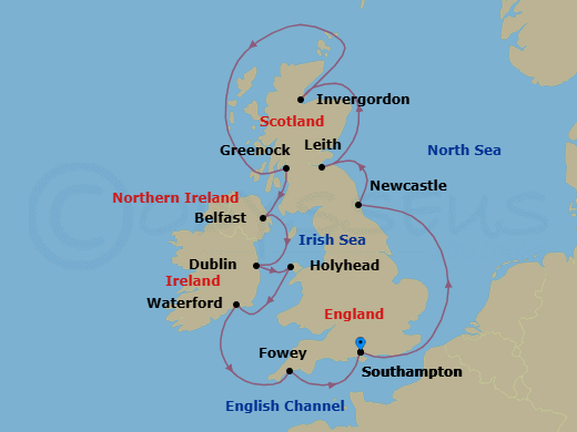 Legacy of the Windsors route map