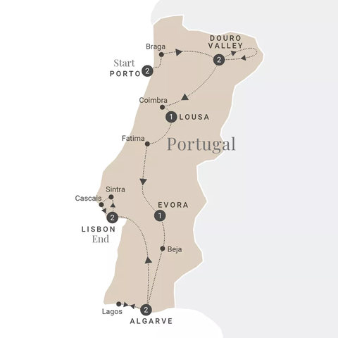 Ultimate Portugal route map