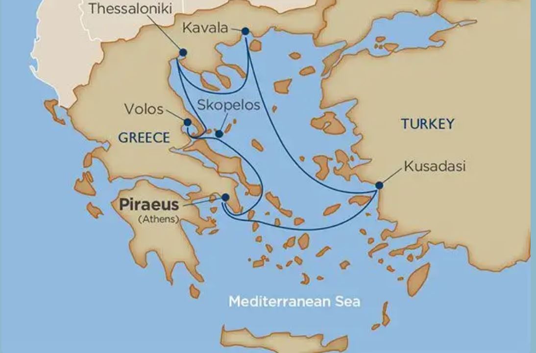 Postcards from Northern Greece route map