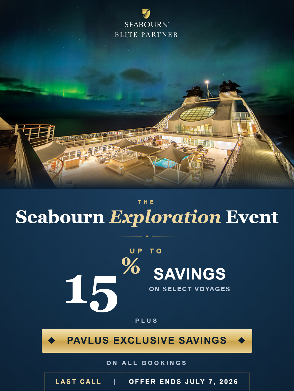 Seabourn &mdash; The Exploration Event &mdash; Save Up to 15%
