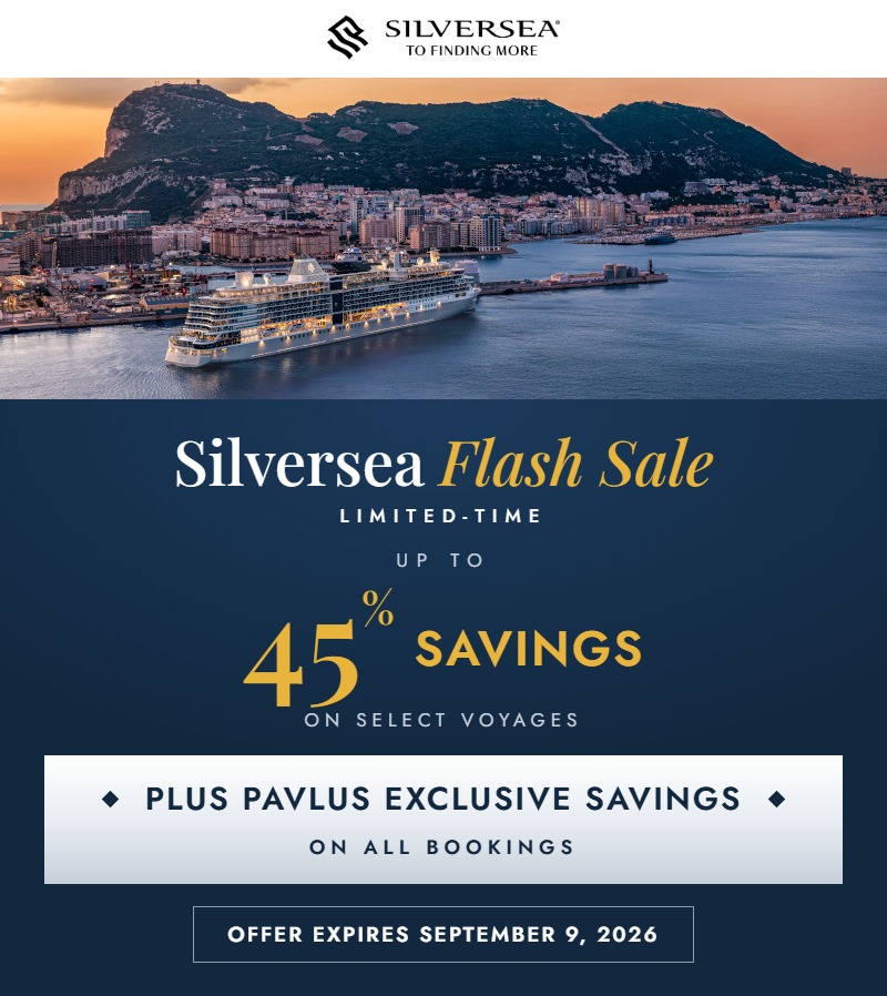 Silversea August Flash Sale &mdash; Save Up to 45% on Luxury Voyages