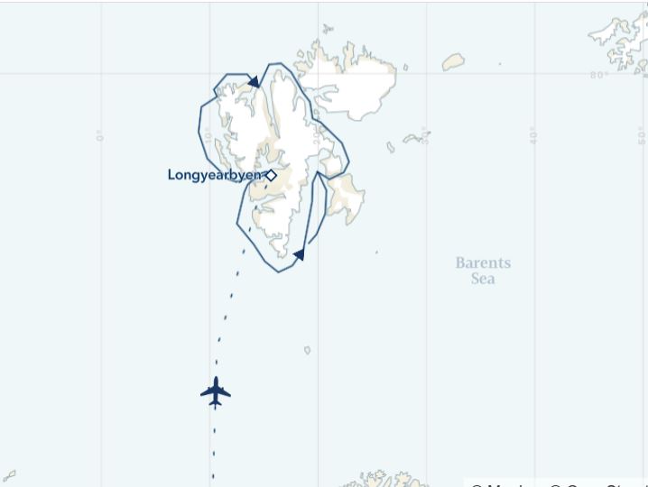 Route map &mdash; Svalbard: In Search of Iconic Arctic Wildlife