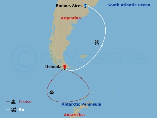 The Great White Continent — Route Map