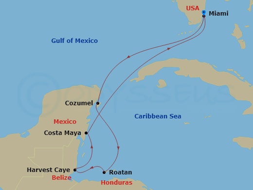 Tropical Retreats route map