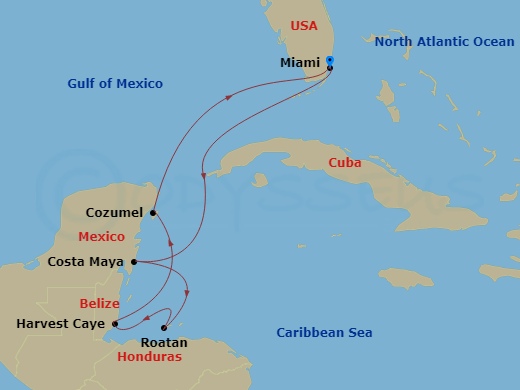 Tropical Retreats route map