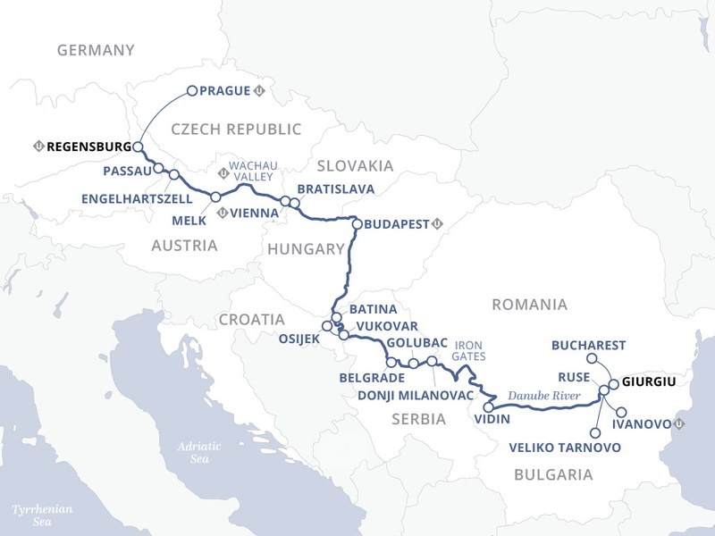 Portraits of Eastern Europe itinerary map