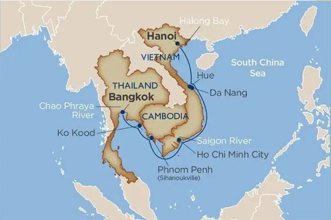 Vietnam & Cambodia Revealed route map