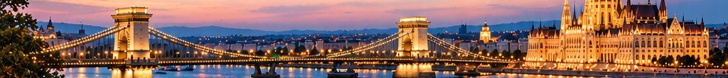 Budapest at dusk: Chain Bridge and Parliament on the Danube