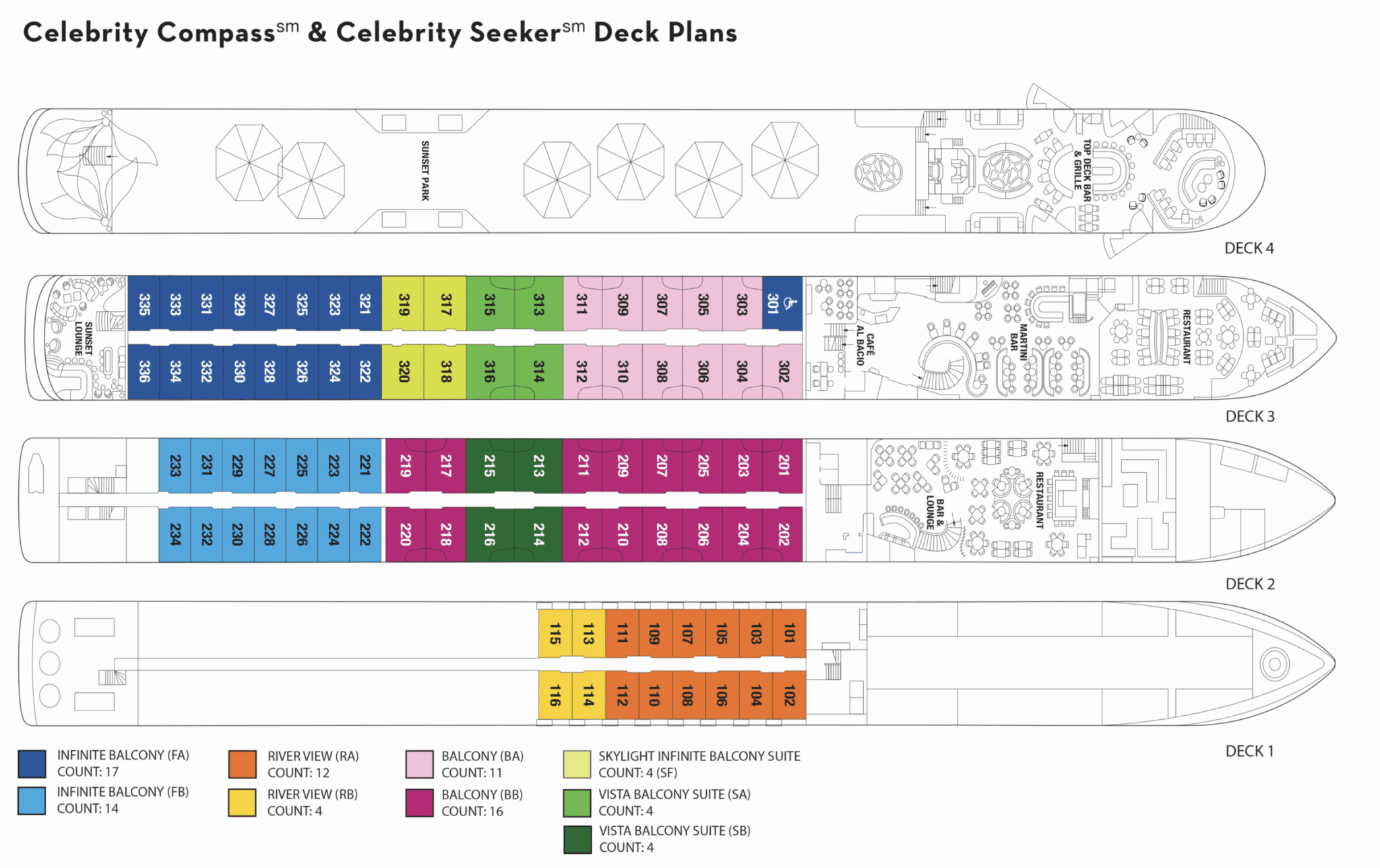 Celebrity River deck plans
