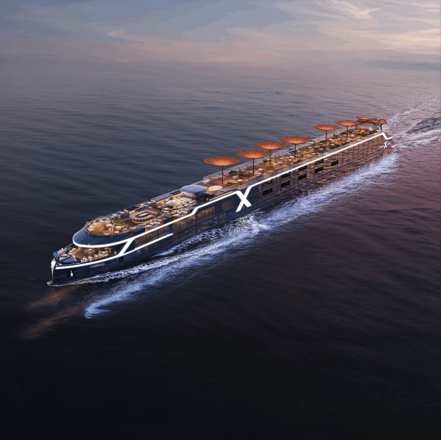 Celebrity River ship aerial