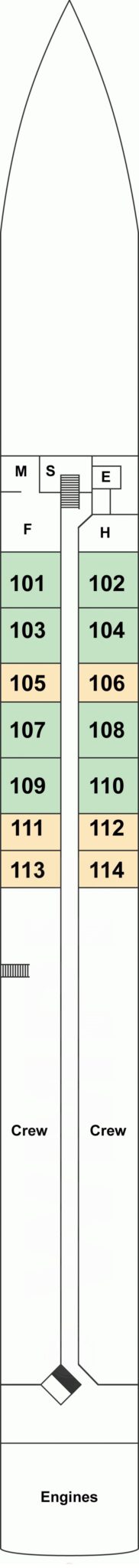 Deck 1 Emerald – ms Savor deck plan