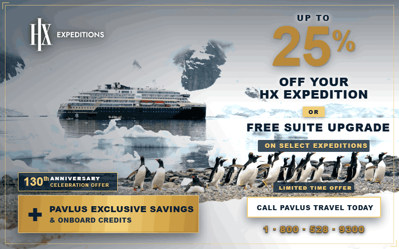 HX Expeditions 130th Anniversary &mdash; Up to 25% Off or a Free Suite Upgrade
