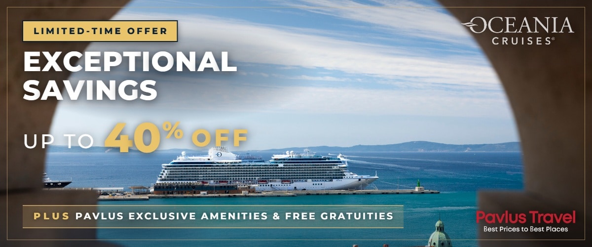 Oceania Cruises Exceptional Savings &mdash; Up to 40% Off Select 2026 Voyages